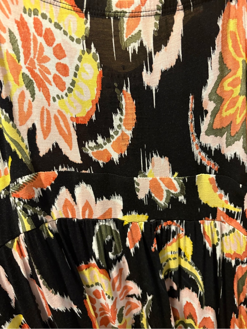 Torrid Floral A-Line Maxi Dress W/ Pockets in Bella Jaco Deep Black Size 1 - Picture 8 of 11
